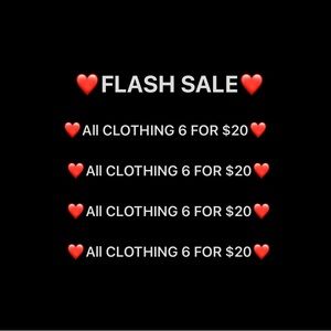 ❤️All CLOTHING 6 FOR $20❤️